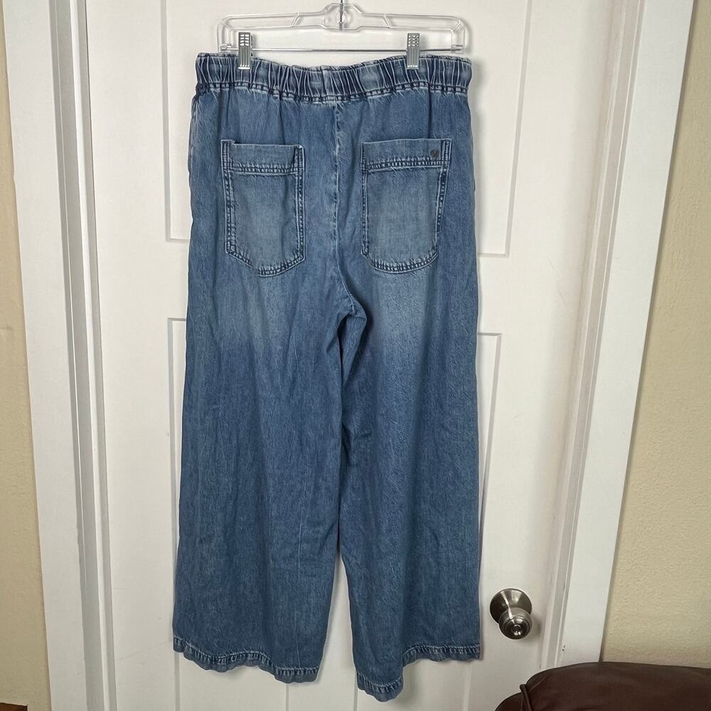 Anthropologie Pilcro Drawstring Pull-On Wide Leg Jeans Elastic Waist Women's M - Picture 7 of 14